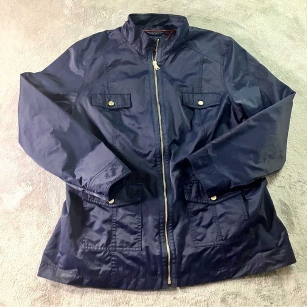Tommy Hilfiger Women’s Jacket Gold Accent Multi pocket Size Medium